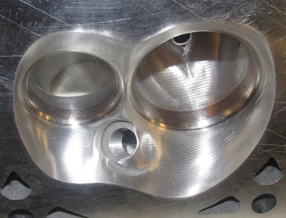 CNC machined combustion chamber